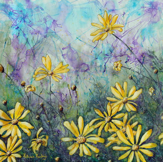 ORIGINAL // MIXED MEDIA // Daisy Yellow