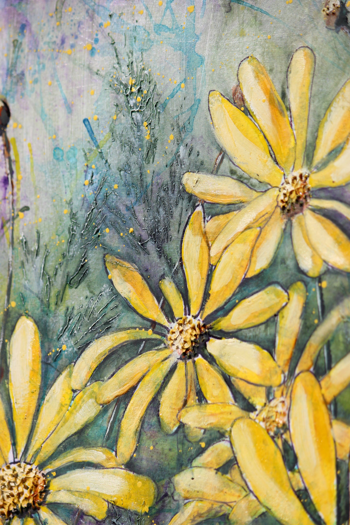 ORIGINAL // MIXED MEDIA // Daisy Yellow