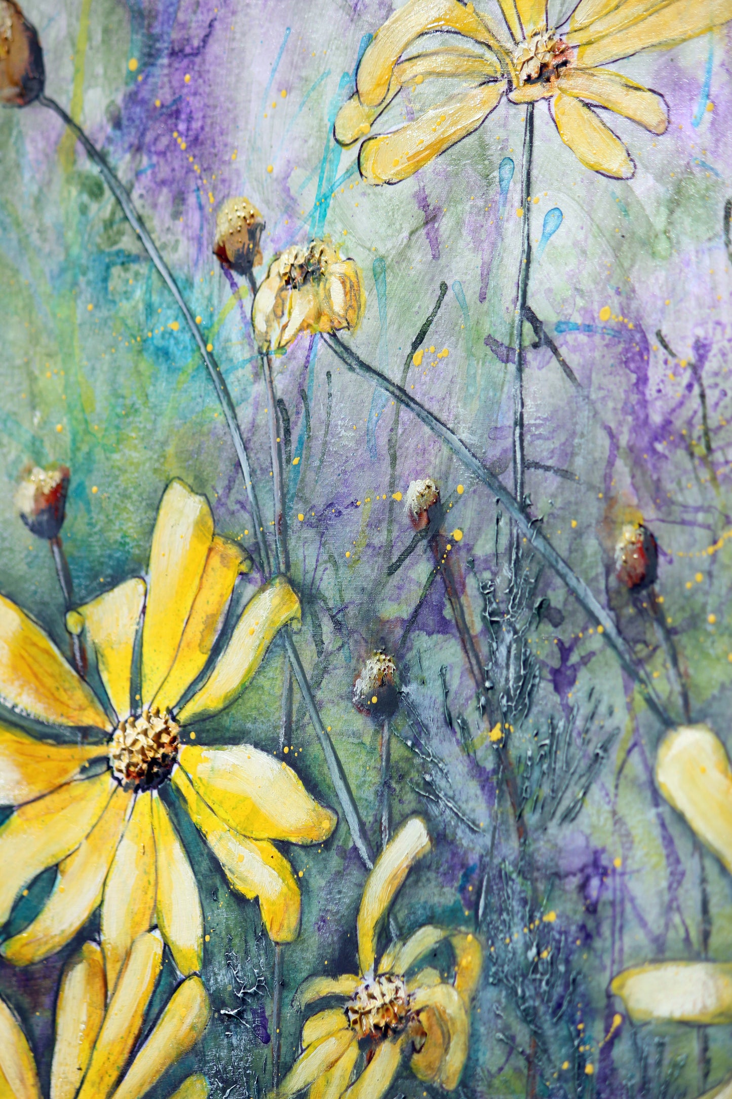 ORIGINAL // MIXED MEDIA // Daisy Yellow