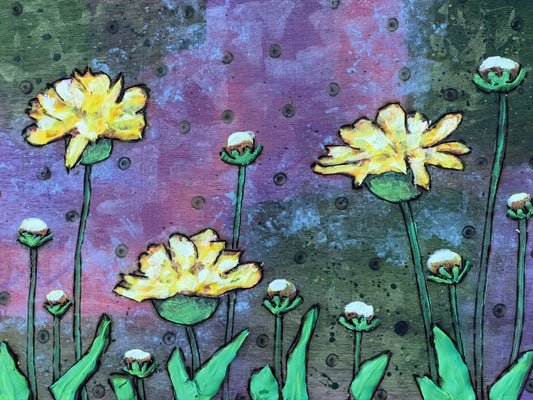ORIGINAL // MIXED MEDIA // Meadow Abstraction