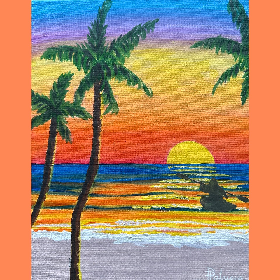 "Sunset Paddling" Paint and Sip Gathering Afternoon 1pm-3:30