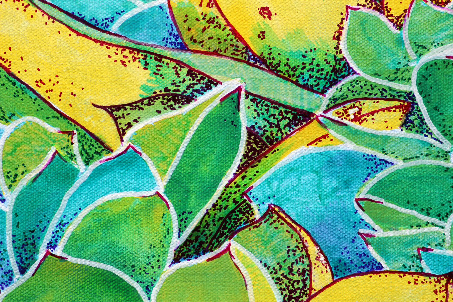 ORIGINAL // MIXED MEDIA // Succulent Meditation