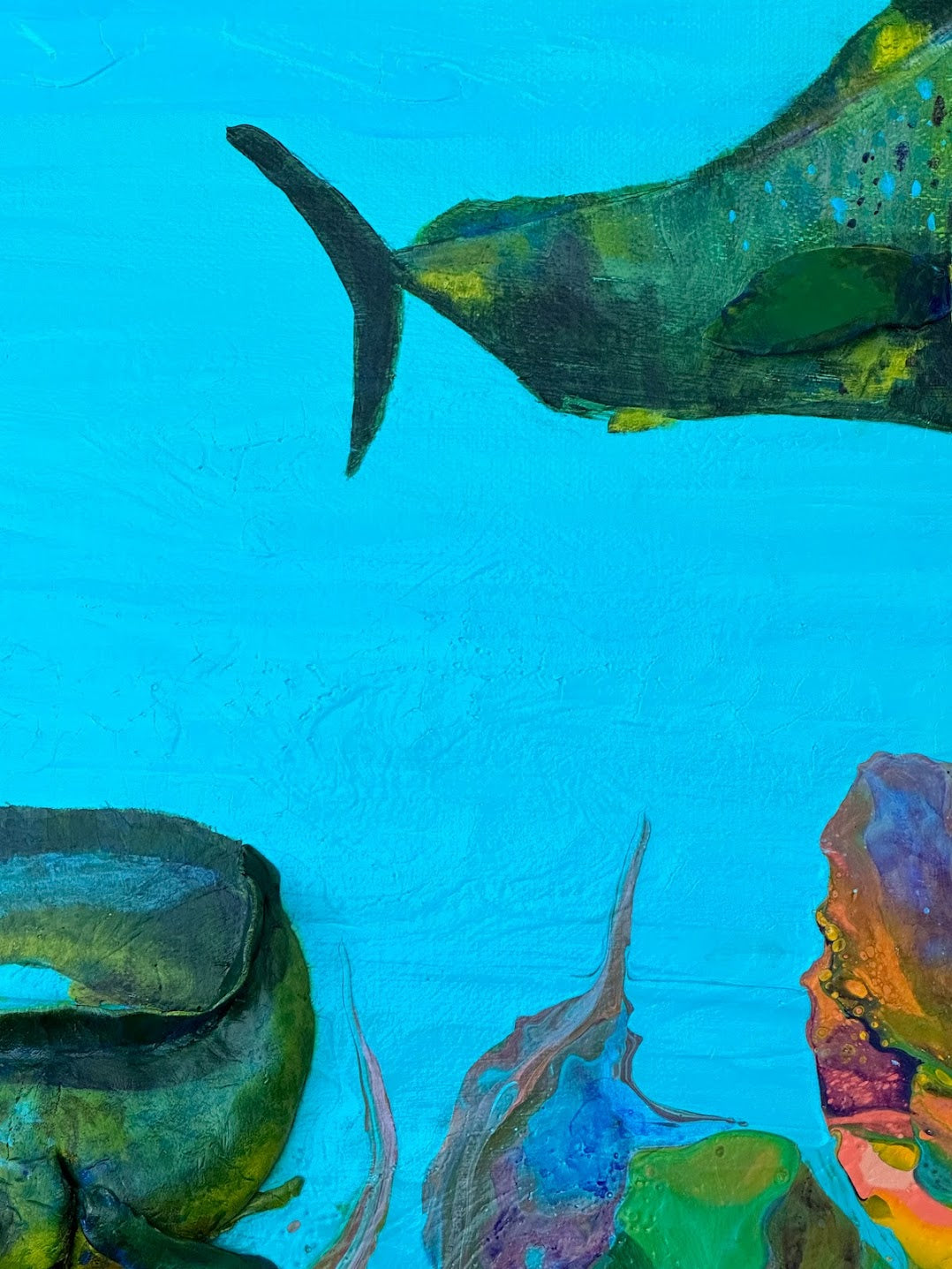 ORIGINAL // MIXED MEDIA // Mahi Mahi Pizzazz