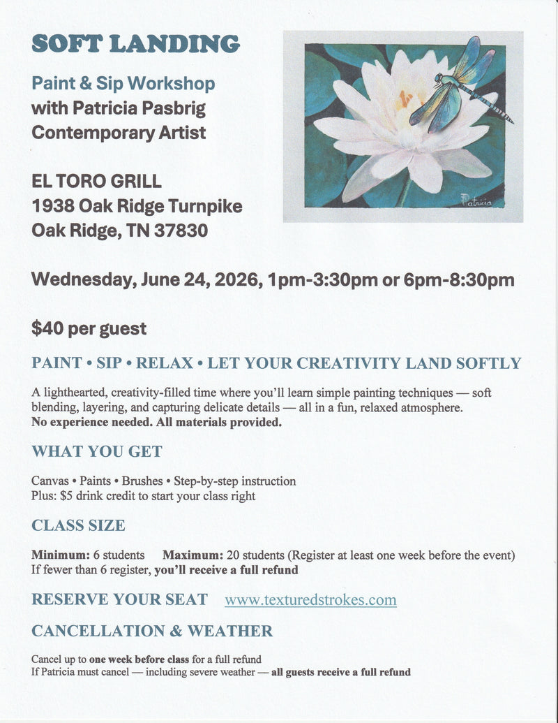 Paint & Sip: Soft Landing 1PM Session