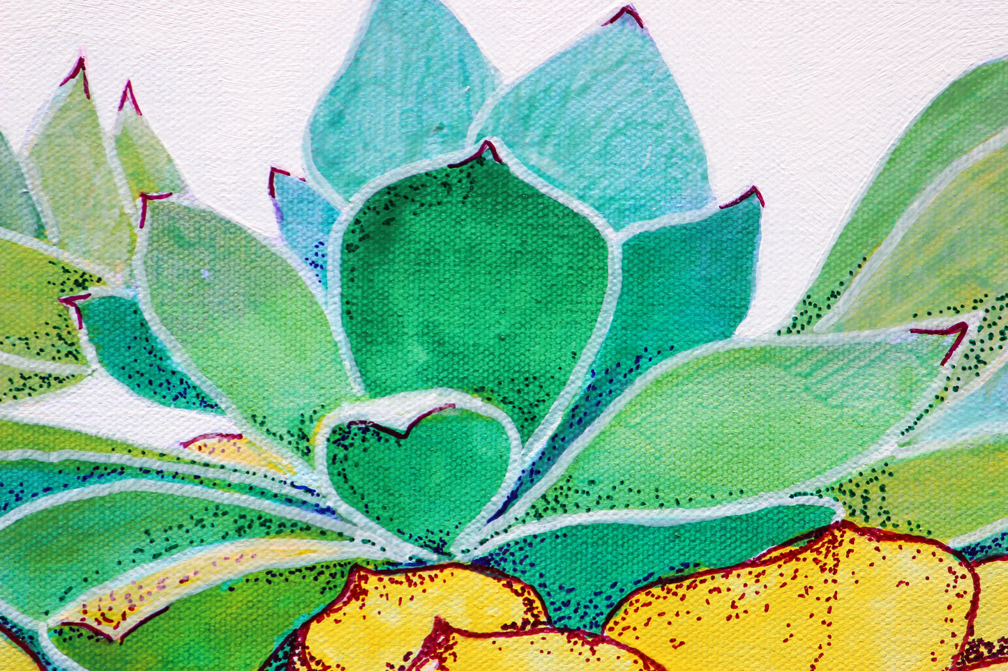 ORIGINAL // MIXED MEDIA // Succulent Meditation