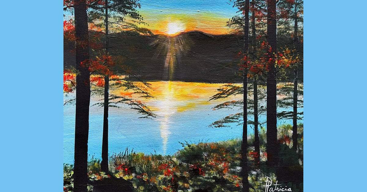 "Tranquil Lake" Paint & Sip Gathering for Evening 6pm