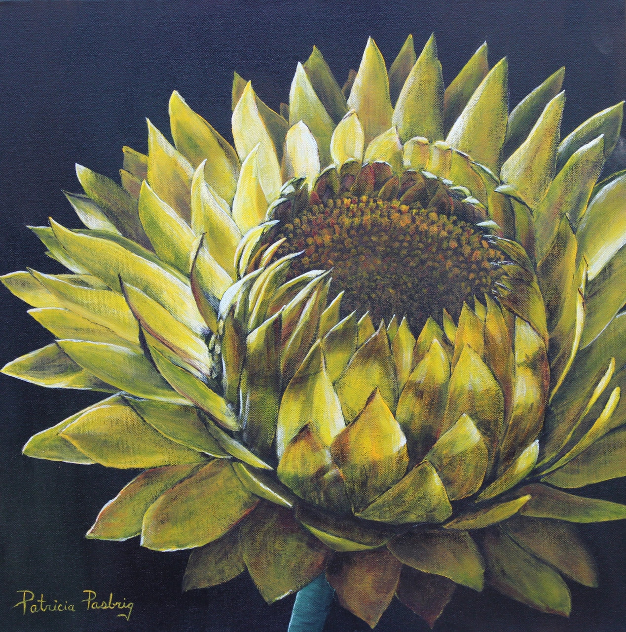 "Yellow Straw Flower" Mug with Color Inside